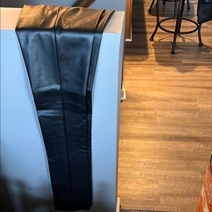 Chic Black Leather Trousers